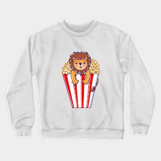 The Lion and the Popcorn Crewneck Sweatshirt